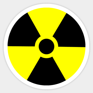 Warning Radiation T Sticker